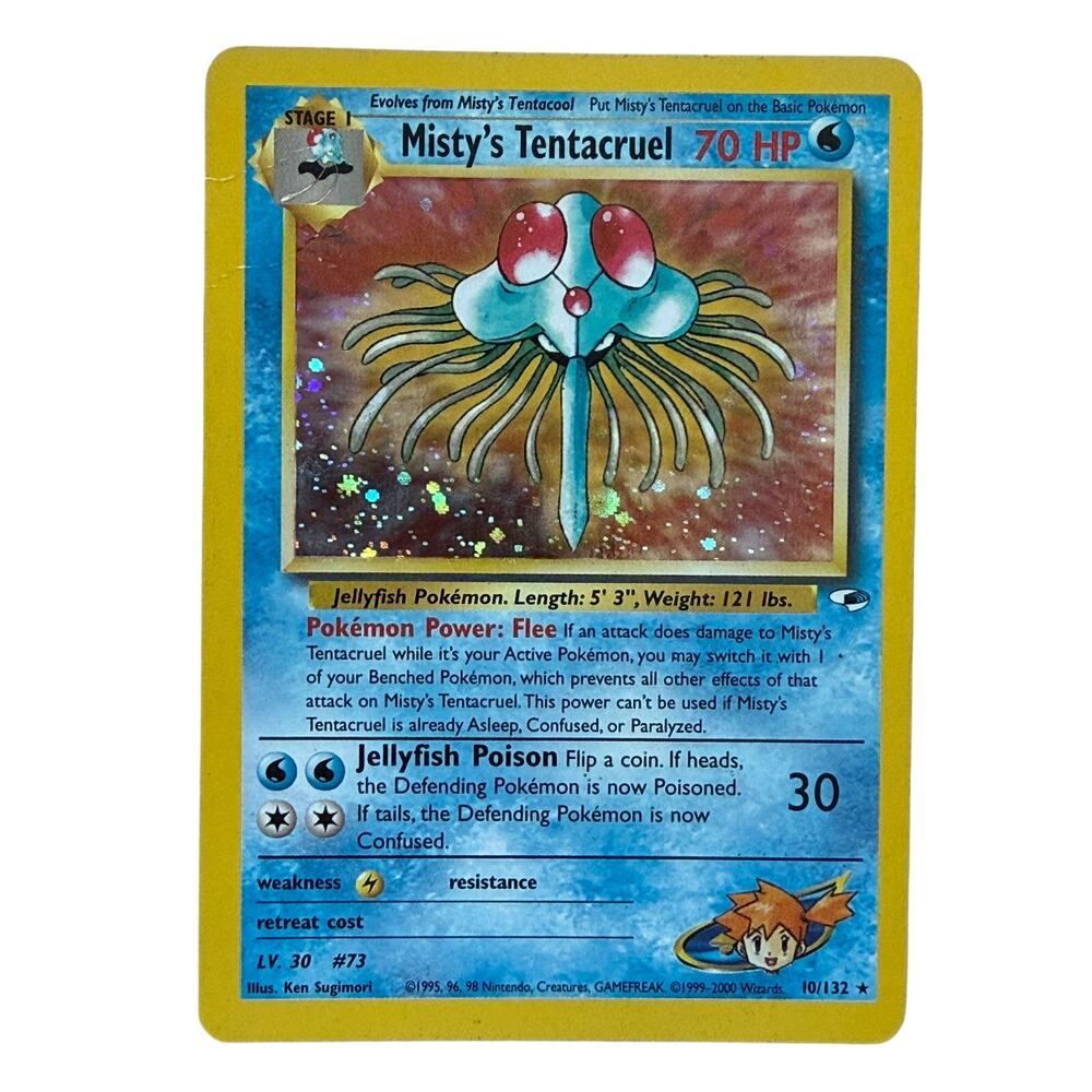 Pokémon TCG Misty's Tentacruel 10/132 Gym Heroes 2000 Holo Rare Vintage Card MP-